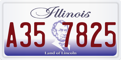 IL license plate A357825