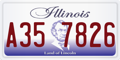 IL license plate A357826