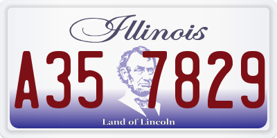 IL license plate A357829