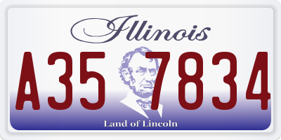 IL license plate A357834