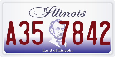 IL license plate A357842