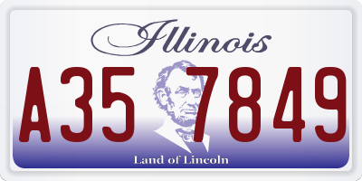 IL license plate A357849