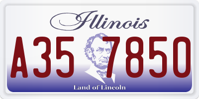 IL license plate A357850
