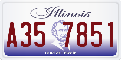 IL license plate A357851