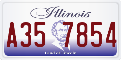 IL license plate A357854