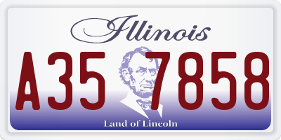 IL license plate A357858