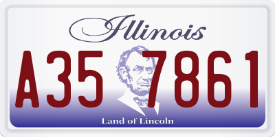 IL license plate A357861