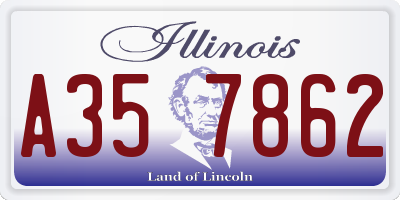 IL license plate A357862