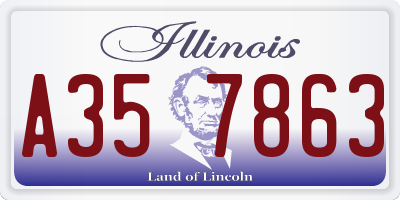 IL license plate A357863