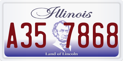IL license plate A357868
