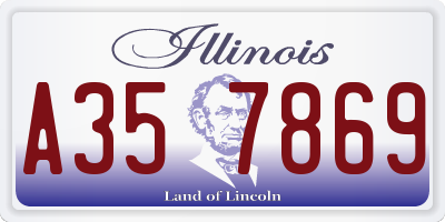 IL license plate A357869