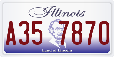 IL license plate A357870