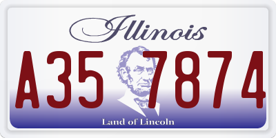 IL license plate A357874