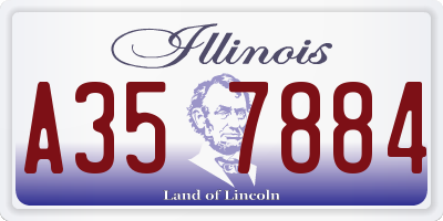 IL license plate A357884