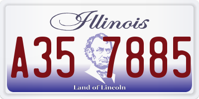 IL license plate A357885