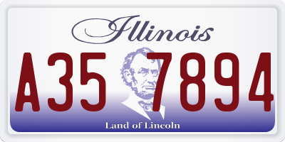 IL license plate A357894