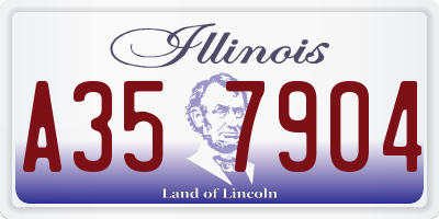 IL license plate A357904