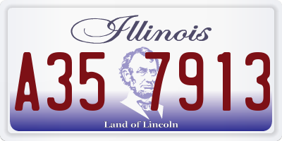 IL license plate A357913