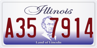 IL license plate A357914