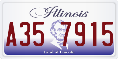 IL license plate A357915