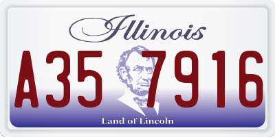 IL license plate A357916