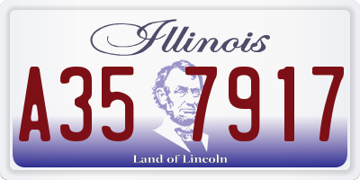 IL license plate A357917