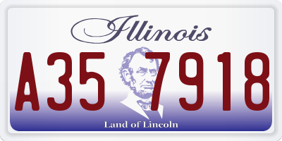 IL license plate A357918