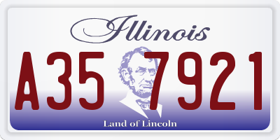 IL license plate A357921