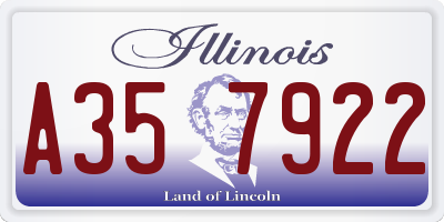 IL license plate A357922