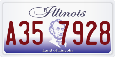 IL license plate A357928