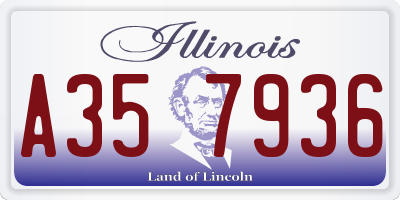 IL license plate A357936