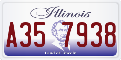 IL license plate A357938
