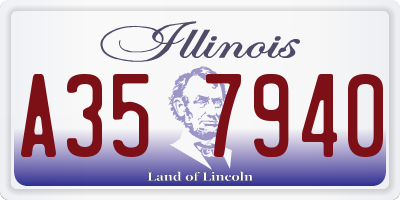 IL license plate A357940