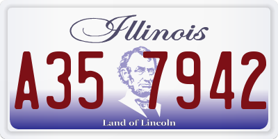 IL license plate A357942