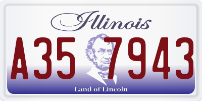 IL license plate A357943