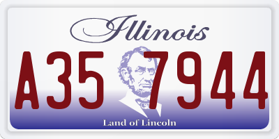 IL license plate A357944