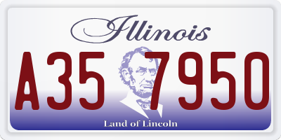 IL license plate A357950