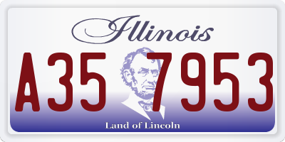 IL license plate A357953