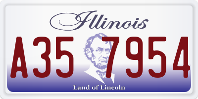 IL license plate A357954