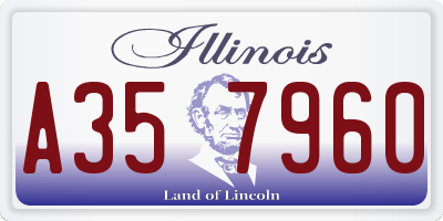 IL license plate A357960