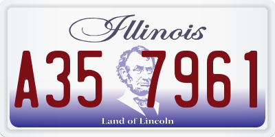 IL license plate A357961