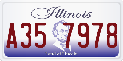 IL license plate A357978