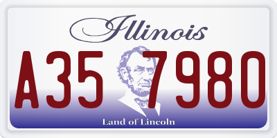 IL license plate A357980