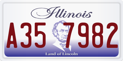 IL license plate A357982