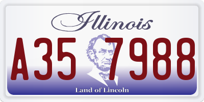 IL license plate A357988