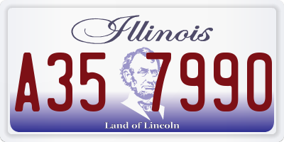 IL license plate A357990