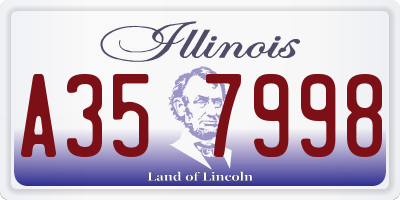 IL license plate A357998
