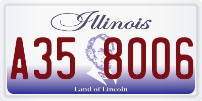 IL license plate A358006