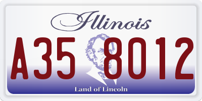 IL license plate A358012