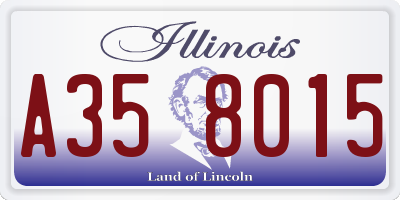 IL license plate A358015